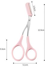 Kavisli Kaş Kirpik Düzeltici Bıyık Alma Taraklı Kaş Makası Yüz Bakım Seti Makas - Görsel 3