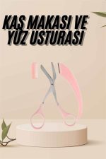 Kavisli Kaş Kirpik Düzeltici Bıyık Alma Taraklı Kaş Makası Yüz Bakım Seti Makas - Görsel 2