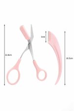 Taraklı Kaş Makası ve Ustura Seti Kaş Düzeltme Makası Kaş Bıyık Alma Aleti - Görsel 5