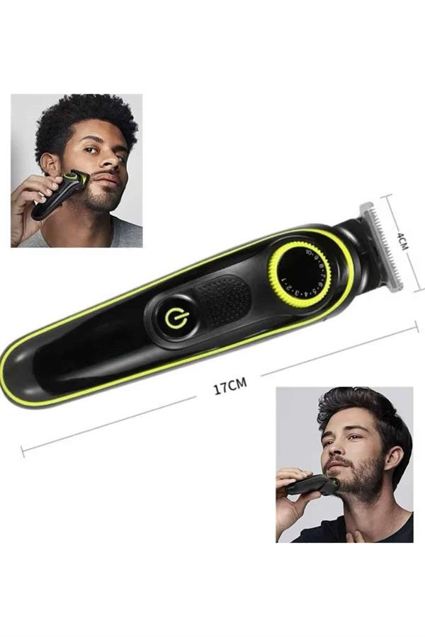 Compressed by jpeg-recompress Unısex Çok Fonksiyonlu Bakım Seti Led Göstergeli Tıraş Makinesi Saç Sakal Vücut - Görsel 5