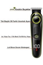 Unısex Çok Fonksiyonlu Bakım Seti Led Göstergeli Tıraş Makinesi Saç Sakal Vücut - Görsel 4