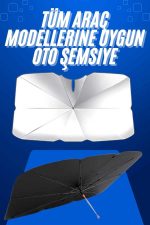 Taşınabilir Oto Cam Güneşliği Katlanabilir Tüm Araçlara Uyumlu Güneş Gölge Koruyucu - Görsel 2