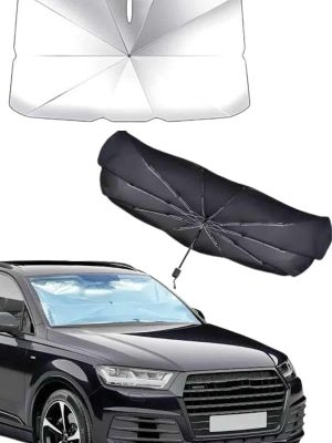 Taşınabilir Oto Cam Güneşliği Katlanabilir Tüm Araçlara Uyumlu Güneş Gölge Koruyucu