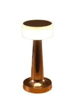 Kablosuz Renkli Masa ve Gece Lambası Altın Rengi Dokunmatik Led Lamba - Görsel 5