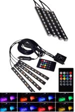 Araç Içi Aydınlatma Kumandalı 12 Led Ayak Altı Led Ambiyans Işığı Sese Duyarlı Kumandalı - Görsel 3