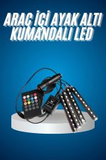 Araç Içi Aydınlatma Kumandalı 12 Led Ayak Altı Led Ambiyans Işığı Sese Duyarlı Kumandalı - Görsel 2