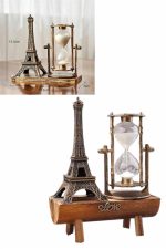 Paris Eyfel Kulesi Hediyelik Eyfel Retro Kum Saati Dekoratif Eşya - Görsel 4