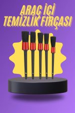 5 Parça Araç İçi Temizlik Fırçası Araç İçi-Dışı Temizleme Fırça Seti - Görsel 2