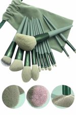 13 Parça Taşınabilir Kılıflı Profesyonel Makyaj Fırça Seti Pudra Allık Fondöten Fırçası - Görsel 5