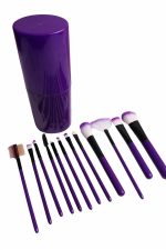 12 Parça Makyaj Fırça Seti Profesyonel Fondöten Allık Far Kontür Fırçası - Görsel 4