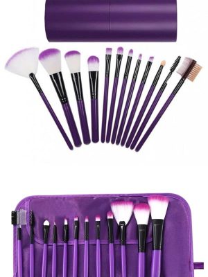 12 Parça Makyaj Fırçası Yumuşak Kıllı Profesyonel Fırça Seti Yüksek Kaliteli Pürüzsüz