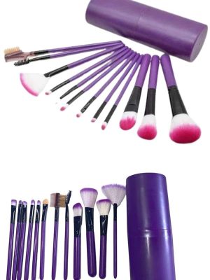 12 Parça Profesyonel Makyaj Fırçası Far Fırçası Allık Fırçası Yumuşak Kıllı