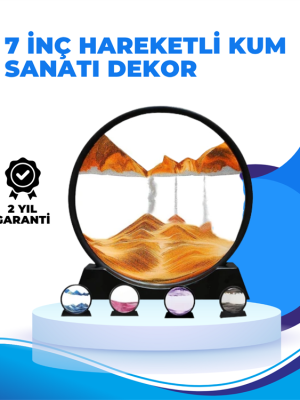 Döndürülebilir Dinamik Kum Tablosu – Stres Giderici, Yüksek Kaliteli Cam ve Doğal Kum ile Sanatsal Masa Dekoru
