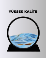 Döndürülebilir Dinamik Kum Tablosu – Stres Giderici, Yüksek Kaliteli Cam ve Doğal Kum ile Sanatsal Masa Dekoru - Görsel 3