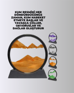 Zihin Açıcı Kum Manzarası – 3D Dinamik Kum Tablosu, Dekoratif, Dönüştükçe Yenilenen Sakinleştirici Sanat Eseri - Görsel 2