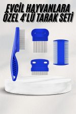 Tüy Fırçası Bit Tarağı Seti Evcil Hayvan Tüy Toplayıcı Bit Pire Önleyici Tarak - Görsel 2