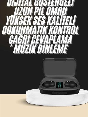 Kablosuz Dijital Göstergeli Çağrı Cevaplayabilen TWS 5.0 Bluetooth Kulaklık