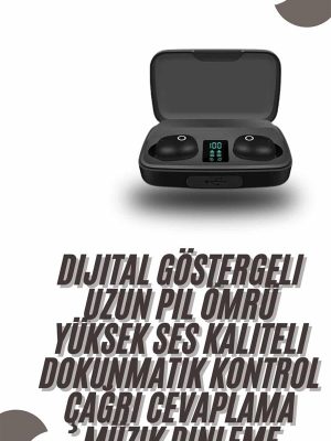 TWS Bluetooth Kulaklık 5.0 Bluetooth Bağlantılı Dokunmatik Kontrol Özelliği
