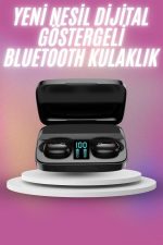 Kablosuz Bluetooth Kulaklık Android ve İOS Uyumlu Led Göstergeli Powerbankli - Görsel 2