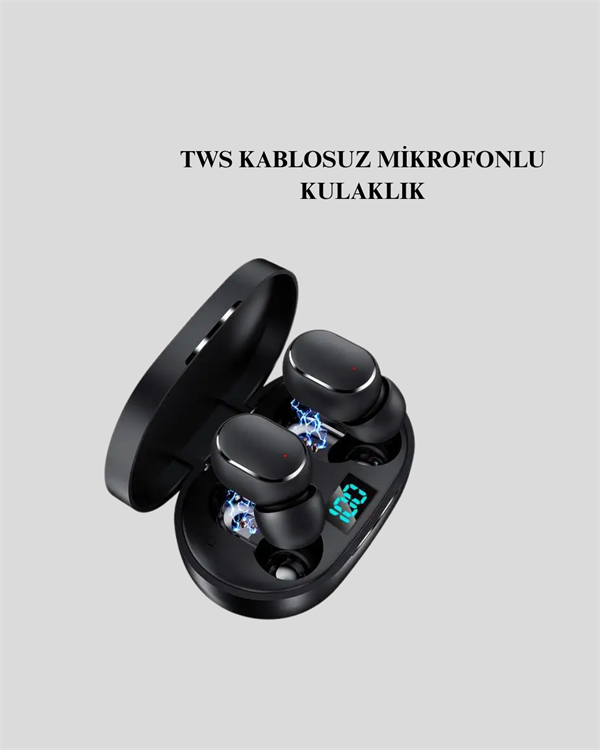 1212634_tws-bluetooth-kulaklik-kulak-ici-kablo-b-e417.png TWS Bluetooth Kulaklık Kulak İçi Kablosuz Dijital Göstergeli Çağrı Cevaplayabilen - Görsel 2