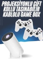 4K Wireless Çift Kollu Kumandalı Oyun Projeksiyonu Retro Video Oyunu - Görsel 2