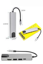 Usb Type-c Hub Dönüştürücü Çevirici Çoklayıcı Macbook Çevirici 8 Portlu - Görsel 4