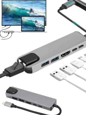 Usb Type-c Hub Dönüştürücü Çevirici Çoklayıcı Macbook Çevirici 8 Portlu