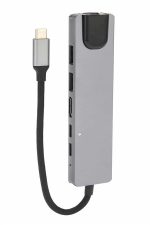 8 Port Çoklayıcı Macbook Ile Uyumlu Çoğaltıcı Type-C dönüştürücü TF SD kart - Görsel 5