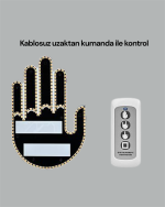 Aracınız İçin Eğlenceli ve Güvenli İletişim: LED Jest Lambası, Uzaktan Kumandalı, Kolay Montaj - Görsel 2