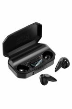 Rgb Işıklı Çift Mikrofonlu Siyah Profesyonel Oyuncu Kulaklığı Kablosuz Kulakiçi - Görsel 4