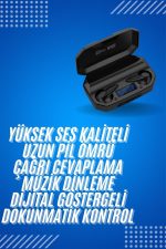 Rgb Işıklı Çift Mikrofonlu Siyah Profesyonel Oyuncu Kulaklığı Kablosuz Kulakiçi
