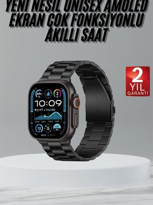 Ultra 3 Kordonlu Amoled Ekran Akıllı Saat Çok Fonksiyonlu Uyku ve Sağlık Takibi