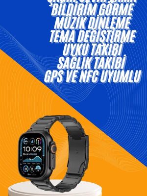 Akıllı Saat 3 Kordonlu Waterproof Adımsayar, Titreşim ve GPS Özelliği
