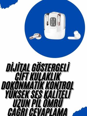 Profesyonel Dijital Göstergeli Düşük Gecikme Bluetooth Kulaklık Çift Kulaklık