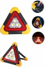 Işıklı İkaz Lambası Reflektör Şarjlı Işıklı Üçgen LED Acil Durum Feneri - Görsel 4