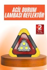 Reflektör Güneş Enerjili Taşınabilir Portatif Acil Güvenlik Işığı Araba Acil Uyarı Işığı - Görsel 2