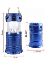 Kamp Lambası Solar Şarjlı Kızaklı Kamp Feneri Led Lamba Işıldak - Görsel 3