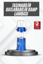 Kamp Lambası Güneş Enerjili Led Lamba Işıldak Şarjlı Powerbank Özellikli - Görsel 2