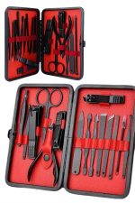 Deri Çantalı Siyah Paslanmaz Çelik 17 Parça Manikür Pedikür Seti - Görsel 3