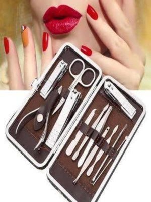 Tırnak Bakım Seti Tırnak Düzeltme Batık 12 Parça Çanta Tipi Manikür Pedikür