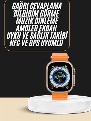 Akıllı Saat Amoled Ekran Bluetooth Bağlantılı Özel Tasarım Unısex