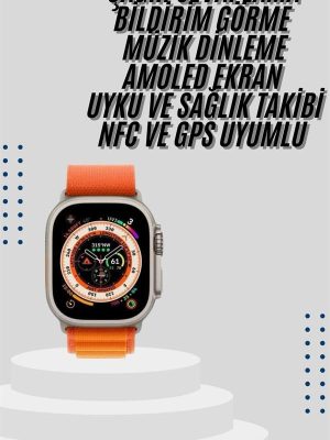 Akıllı Saat Bleutooth Bağlantılı Akıllı Saat Amoled Ekran 49 MM