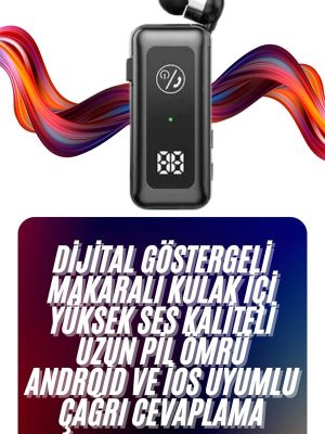Makaralı Bluetooth Kulaklık Telefon Uyumlu Makaralı TF Kart Girişli Güç Göstergeli