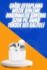 Yeni Nesil Bluetooth Kulaklık Beyaz Çağrı Cevaplayabilen Kablosuz