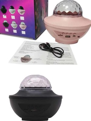 Dönen Işıklı Disko Topu Projektör Müzik Çalarlı Disco Speaker