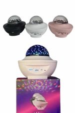Çok Renkli Projektör Lamba Disko Topu Gece Lambası Kablosuz - Görsel 4
