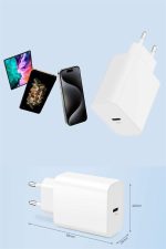 15/Pro/Pro Max 25W İOS Uyumlu Hızlı Şarj Aleti Adaptörlü Beyaz - Görsel 5