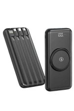 Kablosuz Çoklu Şarj Girişli 10.000 Mah Kablolu Powerbank Taşınabilir - Görsel 3