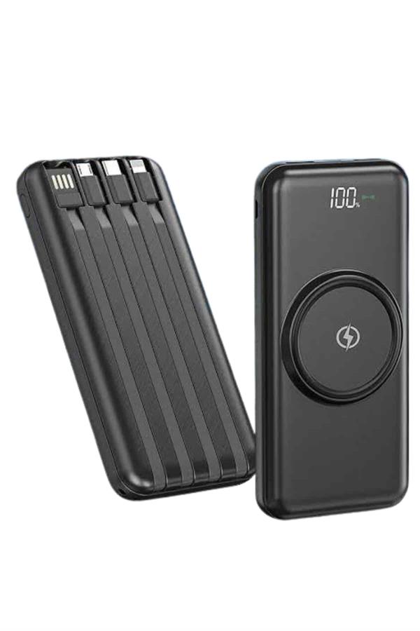 Compressed by jpeg-recompress Kablosuz Çoklu Şarj Girişli 10.000 Mah Kablolu Powerbank Taşınabilir - Görsel 3