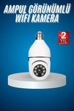 Wifi Güvenlik Kamerası Çift kameralı Ampule Takılabilir Sensörlü - Görsel 2